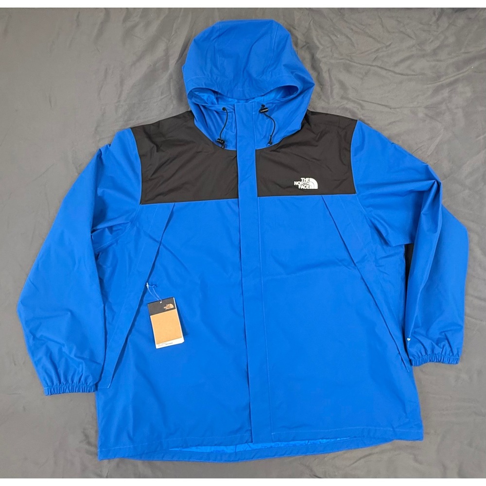 The North‎ Face Antora Jacket Hero Blue Black DryVent Rain Hooded Mens 3XL NEW